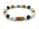 Brync Beads Beaded Bracelet Men Women Yellow white teal aqua rose gold