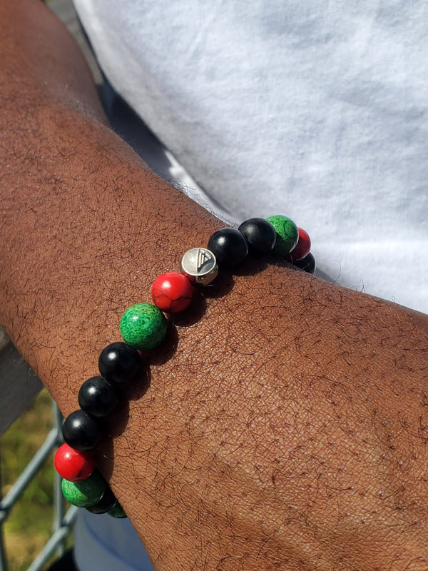 Brync Black Red Green Men Women Beaded Bracelet Black Owned Jewelry Brand Juneteenth