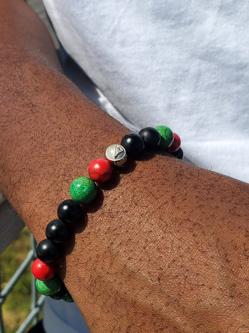 Brync Black Red Green Men Women Beaded Bracelet Black Owned Jewelry Brand Juneteenth